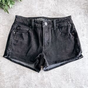 American Eagle Black 360 Super Stretch High Rise Shortie Size 0